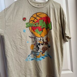Space Jam Looney Tunes Men's T-Shirt - Beige